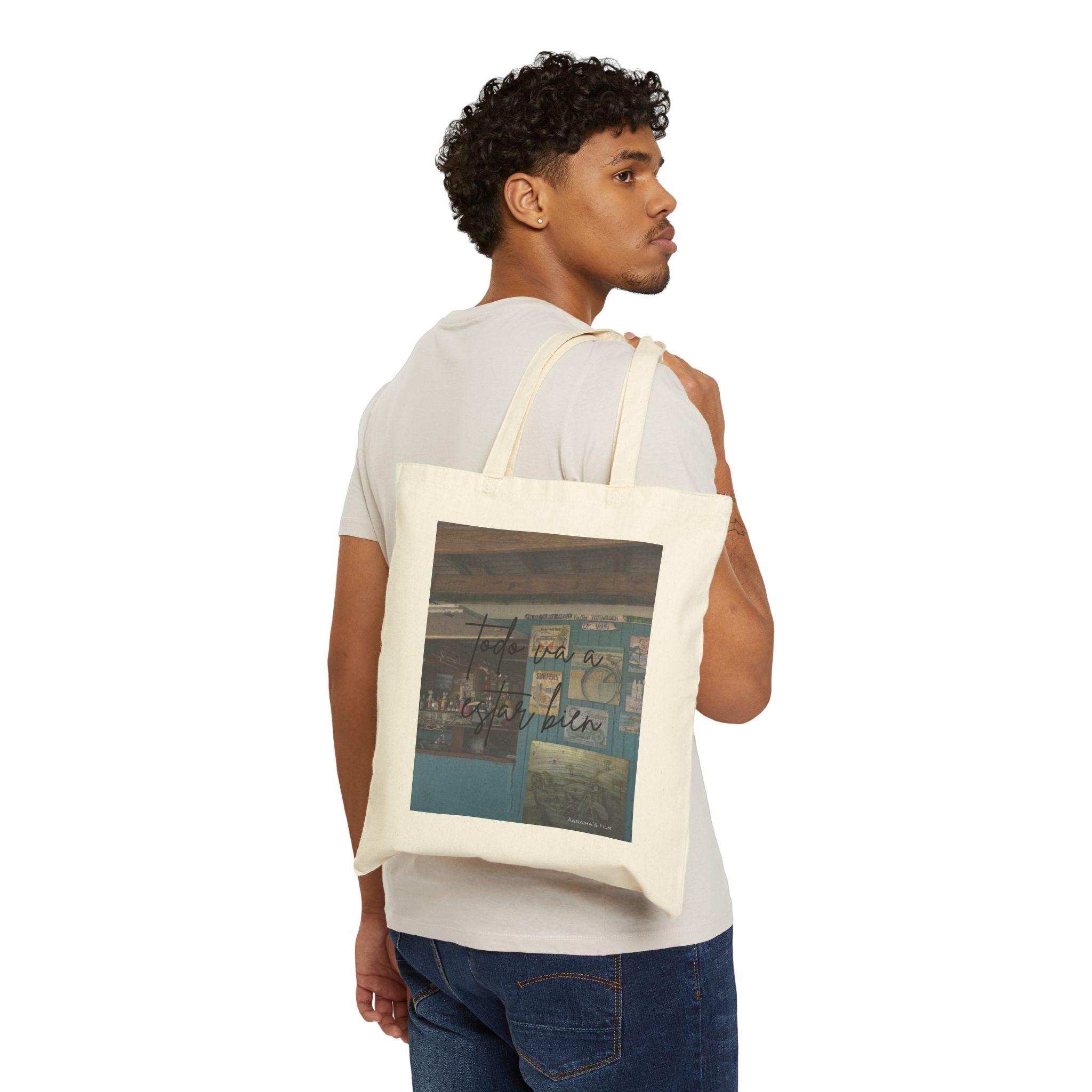 Tote Bag with 'Everything is Going to Be Alright' Phrase