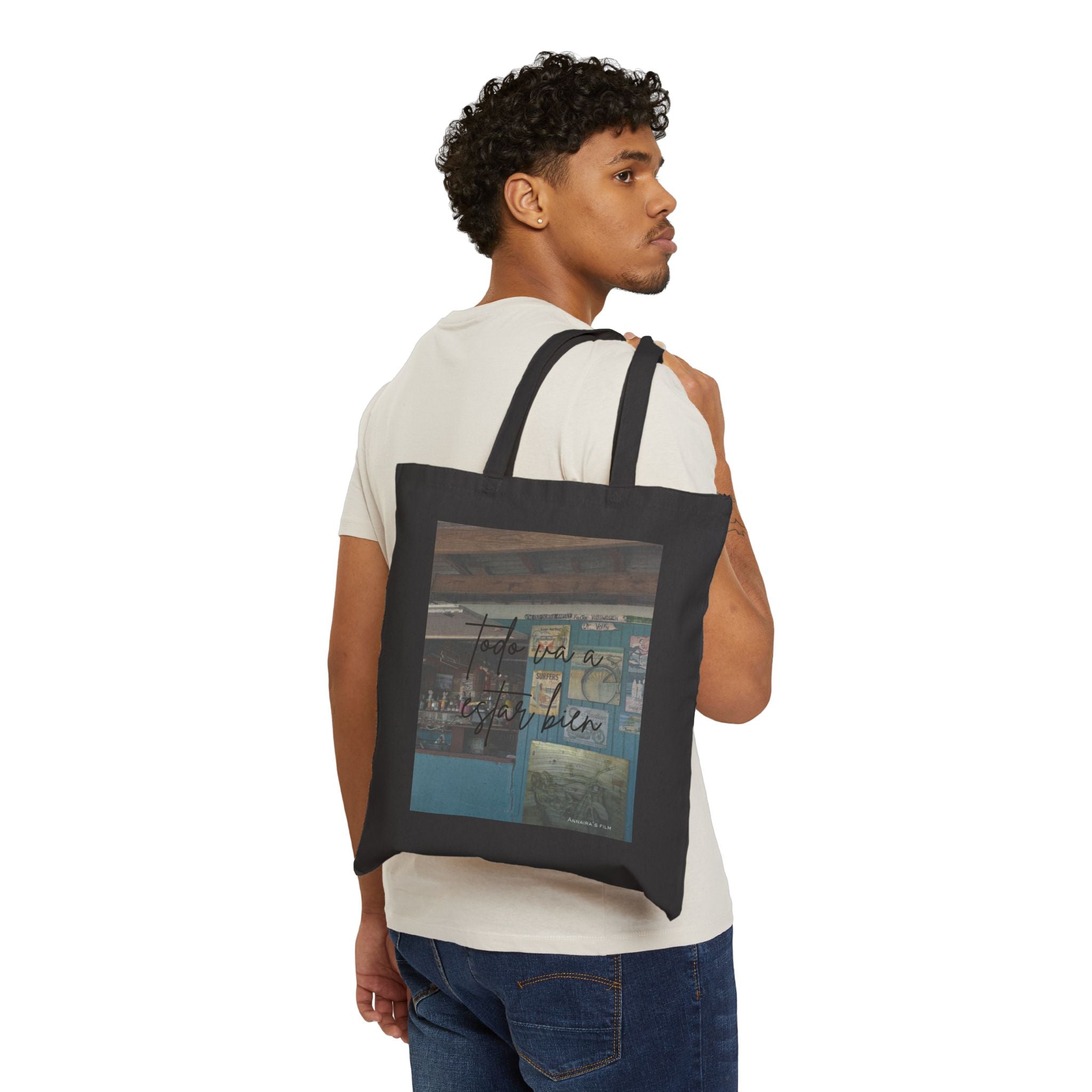 Tote Bag with 'Everything is Going to Be Alright' Phrase